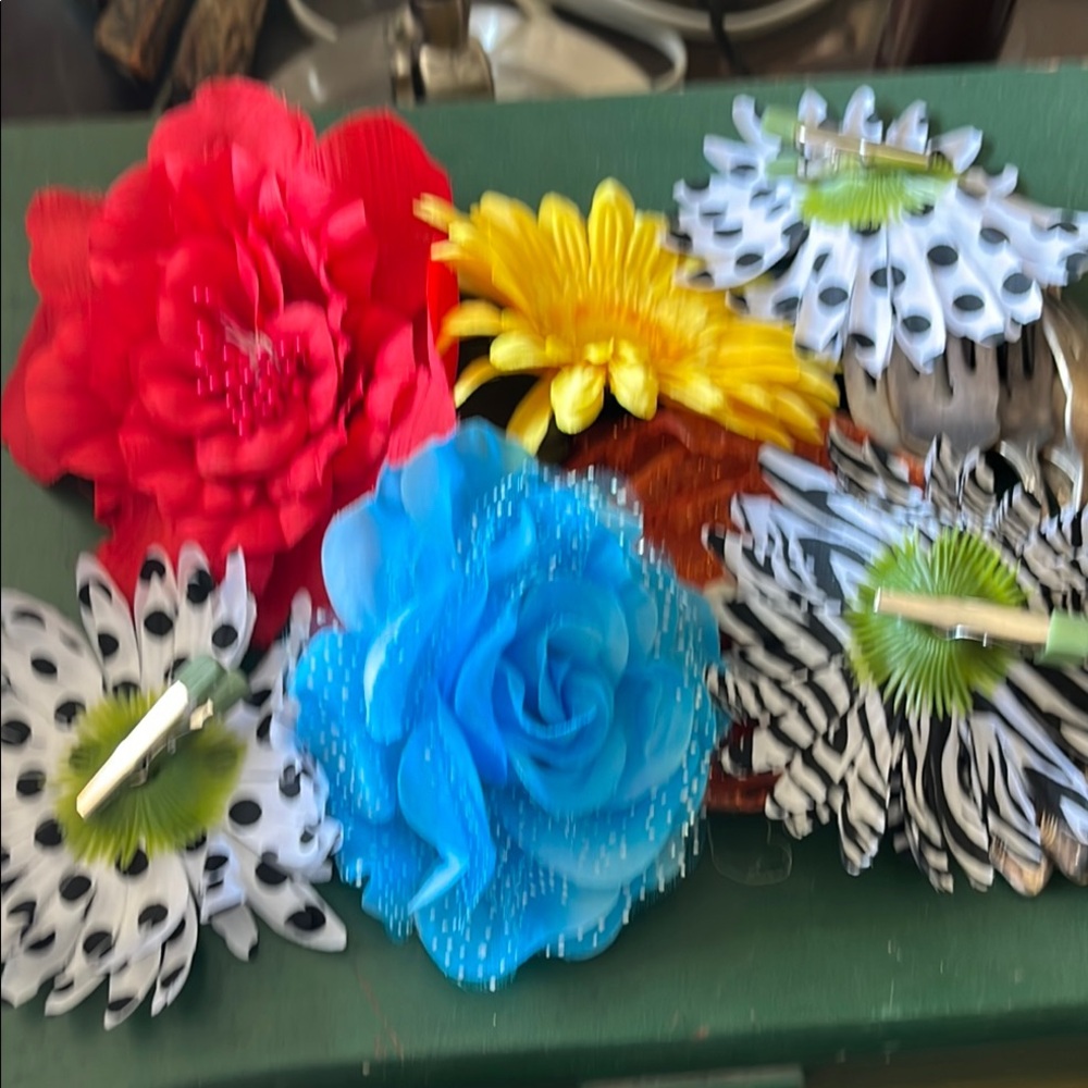 Colorful Floral Hair/Hat Clip Set 15+
